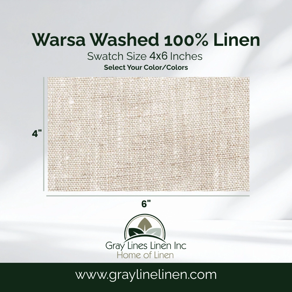 Warsa Washed Linen Fabric Swatches